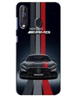 Чохол для Samsung Galaxy A60 2019 (A605F) з картинкою «Mercedes — білий карбон»