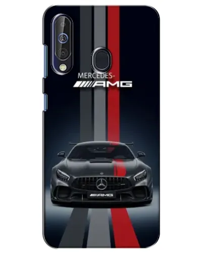 Чехол для Samsung Galaxy A60 2019 (A605F) с картинкой «Mercedes — белый карбон»