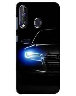 Чехол для Samsung Galaxy A60 2019 (A605F) с картинкой «Неоновый взгляд Audi»