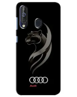 Чехол для Samsung Galaxy A60 2019 (A605F) с картинкой «Графика — пантера и Audi»
