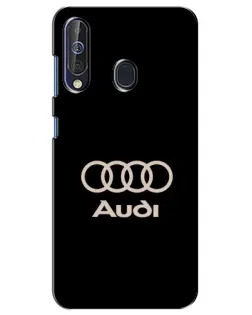 Чехол для Samsung Galaxy A60 2019 (A605F) с картинкой «Audi — золотой логотип»