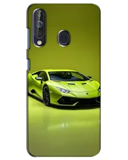 Чехол для Samsung Galaxy A60 2019 (A605F) с картинкой «Салатовый Lamborghini Huracan»