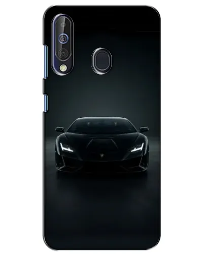 Чехол для Samsung Galaxy A60 2019 (A605F) с картинкой «Черный Lamborghini Aventador»