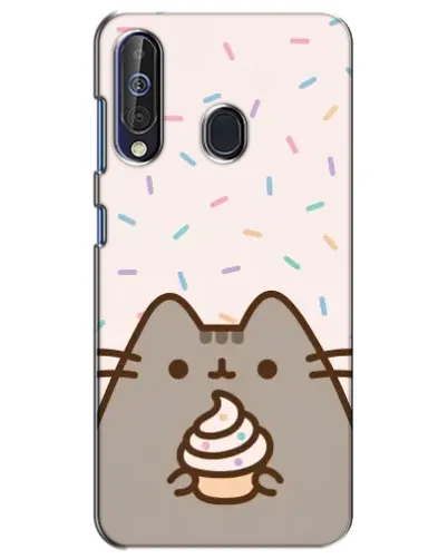 Чехол для Samsung Galaxy A60 2019 (A605F) с картинкой «Пушин с кексом»