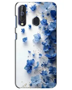 Чехол для Samsung Galaxy A60 2019 (A605F) с картинкой «Голубой цветочный каскад»
