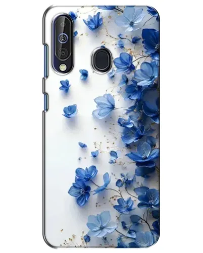 Чехол для Samsung Galaxy A60 2019 (A605F) с картинкой «Голубой цветочный каскад»