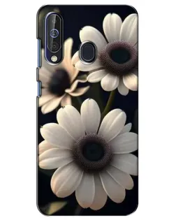 Чехол для Samsung Galaxy A60 2019 (A605F) с картинкой «Белые маргаритки макро»