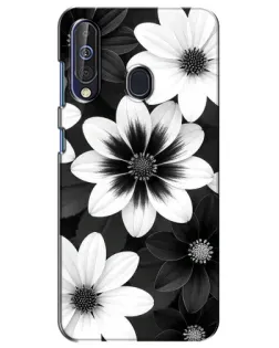 Чехол для Samsung Galaxy A60 2019 (A605F) с картинкой «Монохромные астры»