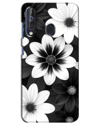 Чехол для Samsung Galaxy A60 2019 (A605F) с картинкой «Монохромные астры»