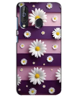 Чехол для Samsung Galaxy A60 2019 (A605F) с картинкой «Ромашки на фиолетовом»