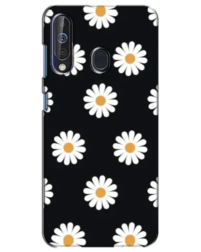 Чехол для Samsung Galaxy A60 2019 (A605F) с картинкой «Ромашки на черном»