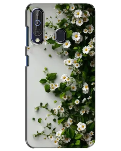 Чехол для Samsung Galaxy A60 2019 (A605F) с картинкой «Ветка мелких белых цветов»