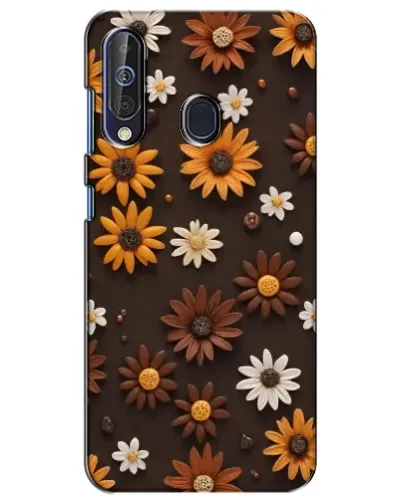 Чехол для Samsung Galaxy A60 2019 (A605F) с картинкой «Узор из маленьких подсолнухов»