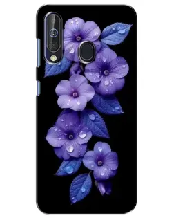 Чохол для Samsung Galaxy A60 2019 (A605F) з картинкою «Фіолетові квіти з росою»