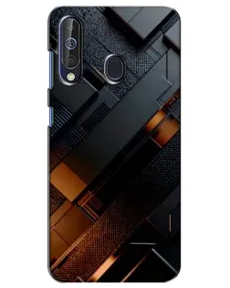 Чехол для Samsung Galaxy A60 2019 (A605F) с картинкой «Черные геометрические блоки»