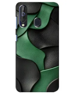 Чехол для Samsung Galaxy A60 2019 (A605F) с картинкой «Зеленые кожаные волны»