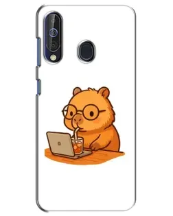 Чехол для Samsung Galaxy A60 2019 (A605F) с картинкой «Капибара с ноутбуком» Чехол для Samsung Galaxy A60 2019 (A605F) с картинкой «Капибара с ноутбуком»