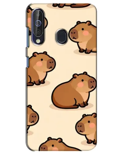 Чехол для Samsung Galaxy A60 2019 (A605F) с картинкой «Паттерн милых капибар» Чехол для Samsung Galaxy A60 2019 (A605F) с картинкой «Паттерн милых капибар»