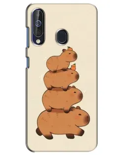 Чехол для Samsung Galaxy A60 2019 (A605F) с картинкой «Башня из капибар» Чехол для Samsung Galaxy A60 2019 (A605F) с картинкой «Башня из капибар»
