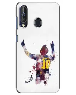 Чехол для Samsung Galaxy A60 2019 (A605F) с картинкой «Акварельный Месси Барселона»