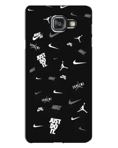 Чехол для Samsung Galaxy A7 2016 (A7100, A710F) с картинкой «Nike Black Pattern»