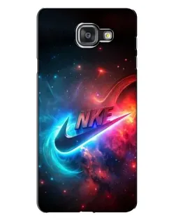 Чехол для Samsung Galaxy A7 2016 (A7100, A710F) с картинкой «Огненный логотип Nike»