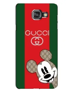 Чехол для Samsung Galaxy A7 2016 (A7100, A710F) с картинкой «Gucci — полосы и Микки»
