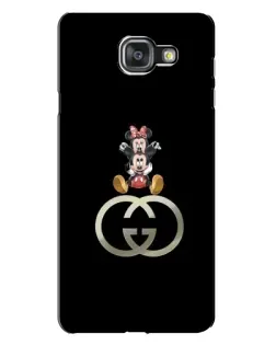 Чехол для Samsung Galaxy A7 2016 (A7100, A710F) с картинкой «Минни Маус на лого»