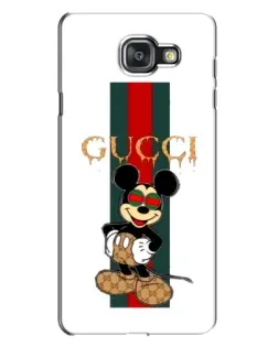 Чехол для Samsung Galaxy A7 2016 (A7100, A710F) с картинкой «Микки Маус Gucci — полосы»