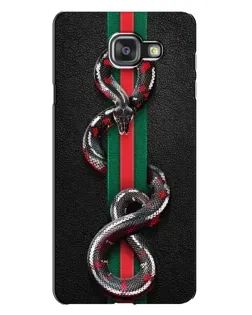 Чехол для Samsung Galaxy A7 2016 (A7100, A710F) с картинкой «Gucci — змея на полосе»