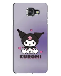 Чехол для Samsung Galaxy A7 2016 (A7100, A710F) с картинкой «Kuromi — фиолетовый арт»