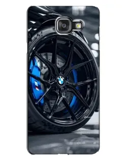 Чехол для Samsung Galaxy A7 2016 (A7100, A710F) с картинкой «Колесо BMW вблизи»