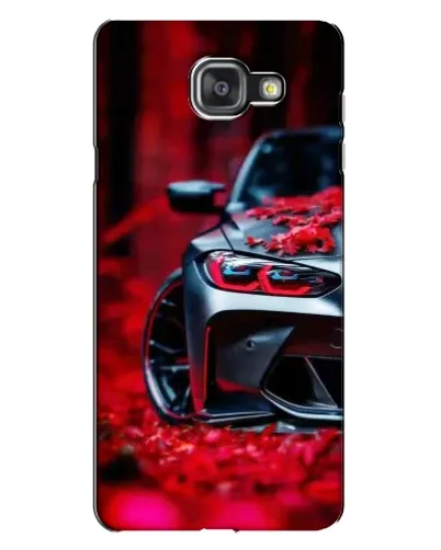 Чехол для Samsung Galaxy A7 2016 (A7100, A710F) с картинкой «Спортивная BMW и цветы»