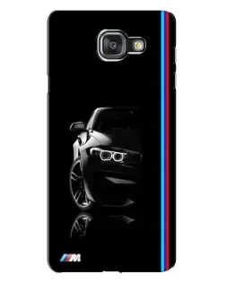 Чехол для Samsung Galaxy A7 2016 (A7100, A710F) с картинкой «Силуэт BMW в темноте»
