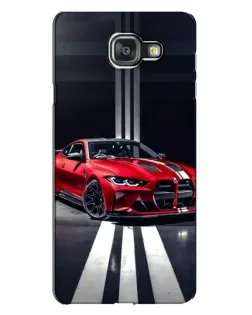 Чехол для Samsung Galaxy A7 2016 (A7100, A710F) с картинкой «Красная BMW на дороге»