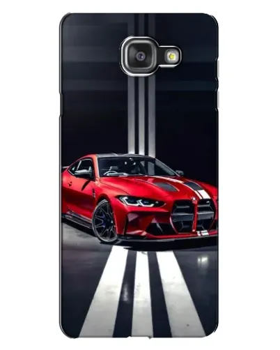 Чехол для Samsung Galaxy A7 2016 (A7100, A710F) с картинкой «Красная BMW на дороге»