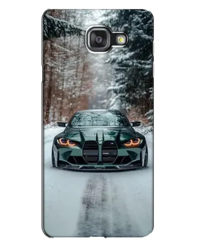 Чехол для Samsung Galaxy A7 2016 (A7100, A710F) с картинкой «BMW в зимнем лесу»