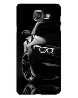 Чехол для Samsung Galaxy A7 2016 (A7100, A710F) с картинкой «Черная BMW — профиль»