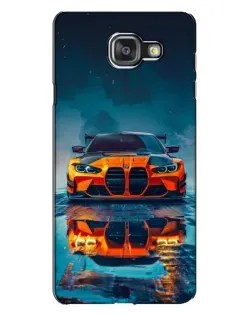 Чехол для Samsung Galaxy A7 2016 (A7100, A710F) с картинкой «BMW — золотая эмблема»