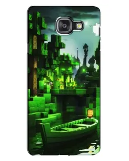 Чехол для Samsung Galaxy A7 2016 (A7100, A710F) с картинкой «Minecraft лесной пейзаж»