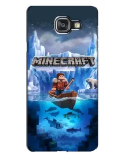 Чехол для Samsung Galaxy A7 2016 (A7100, A710F) с картинкой «Minecraft ледяной мир»