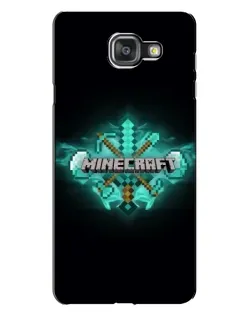 Чехол для Samsung Galaxy A7 2016 (A7100, A710F) с картинкой «Minecraft Diamond лого»