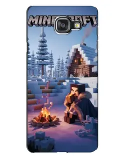 Чехол для Samsung Galaxy A7 2016 (A7100, A710F) с картинкой «Зимний Minecraft»