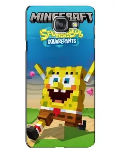 Чехол для Samsung Galaxy A7 2016 (A7100, A710F) с картинкой «Губка Боб Minecraft»