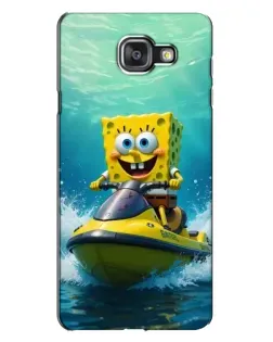 Чехол для Samsung Galaxy A7 2016 (A7100, A710F) с картинкой «Спанч Боб на гидроцикле»