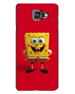 Чехол для Samsung Galaxy A7 2016 (A7100, A710F) с картинкой «Спанч Боб на красном»