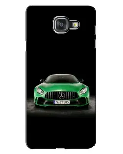 Чехол для Samsung Galaxy A7 2016 (A7100, A710F) с картинкой «Mercedes — неоновый лого»