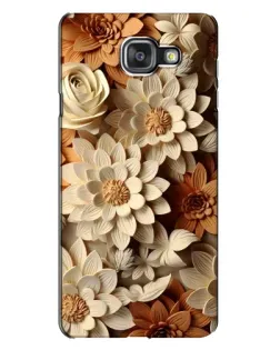 Чехол для Samsung Galaxy A7 2016 (A7100, A710F) с картинкой «Бежевый флористический декор»