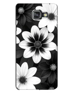 Чехол для Samsung Galaxy A7 2016 (A7100, A710F) с картинкой «Монохромные астры»