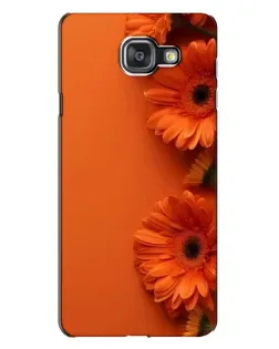 Чехол для Samsung Galaxy A7 2016 (A7100, A710F) с картинкой «Оранжевые герберы»